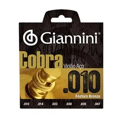 Encordoamento para Violão Aço Giannini Cobra .010 GEEFLEF Fósforo Bronze