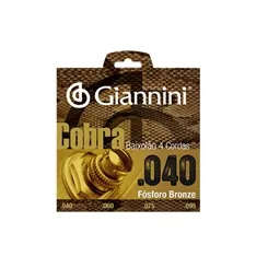 Encordoamento para Baixolão 4 Cordas Giannini GEEBALF .040 Fósforo Bronze