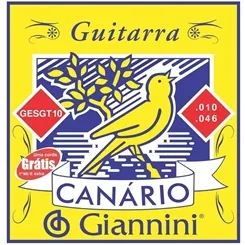 Encordoamento para Guitarra Giannini Canário GESGT10 .010
