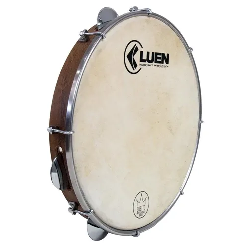 Pandeiro 10" Luen 49047 Imbuia Guetto Pele Cabra