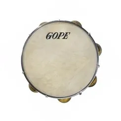 Pandeiro 10'' Gope 640PECRA Choro Pele Animal 7 Colunas