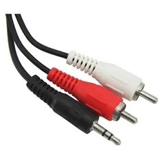 Cabo P2 Stereo x 2 RCA MXT 8.1.43 Níquel 1,8 Metro