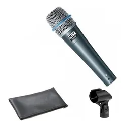 Microfone MXT Pro BTM-57A 54.1.115 com Cachimbo, Cabo e Bolsa