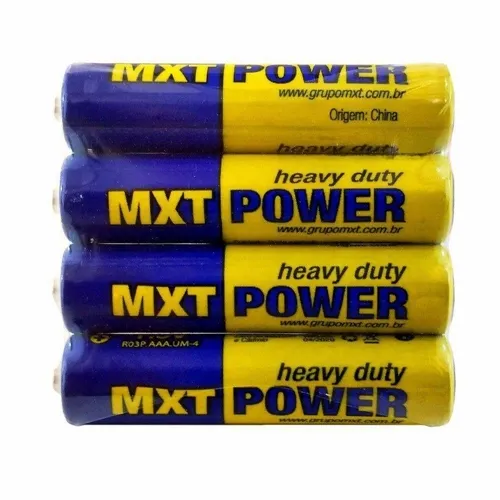 Pilha Palito MXT Zinco Super Heavy Duty (com 4)