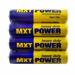 Pilha Palito MXT Zinco Super Heavy Duty (com 4)
