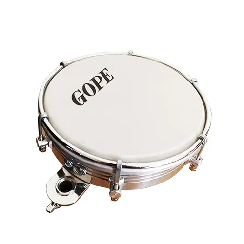 Tamborim 6" Gope 595ALCRSUP Alumínio com Suporte Pele Porosa