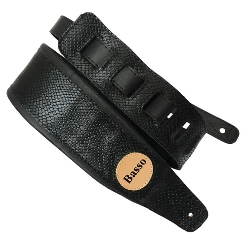 Correia para Violão/ Guitarra/Baixo Basso CLA-08 Cobra Preto