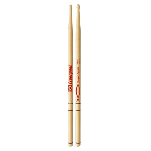 Baqueta para Bateria Liverpool Gospel Vermelha Peixe LG117 (Par)