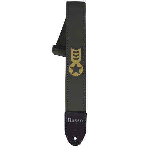 Correia para Violão/ Guitarra Basso SF-127 Verde Militar
