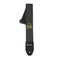 Correia para Violão/ Guitarra Basso SF-128 Musgo Caveira