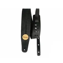 Correia para Violão/ Guitarra/ Baixo Basso VT SB 05 Palha Preto
