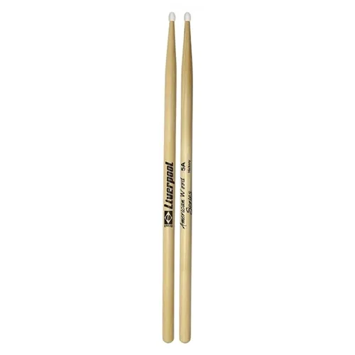 Baqueta para Bateria Liverpool Hickory 5A Ponta Nylon HY5AN (Par)