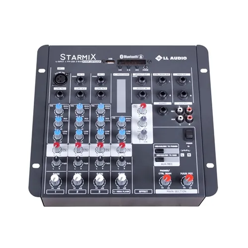 Mesa de Som 4 Canais LL USFX402 Bluetooth Starmix com Efeito