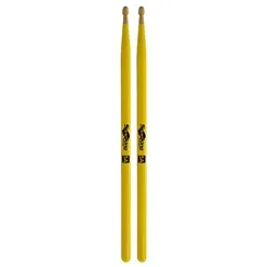 Baqueta para Bateria Spanking 5A Ponta Madeira Colorida 4052 (Par)