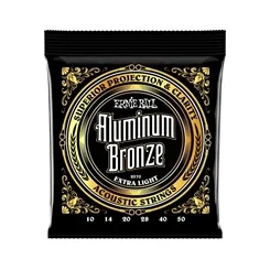 Encordoamento para Violão Aço Ernie Ball Aluminum Bronze Extra Light .010 2570