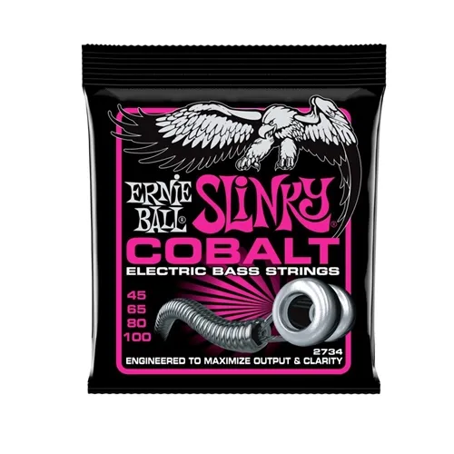 Encordoamento para Contra-Baixo 4 Cordas Ernie Ball Cobalt Super Slinky .045 2734