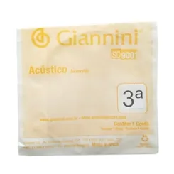 Corda Avulsa 3ª Sol para Violão Aço Giannini Acústico GESPW.3 .024