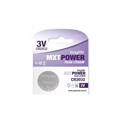 Bateria 3 Volts MXT CR2032 Lítio (Unidade)