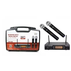 Microfone sem Fio (Kit com 2 Bastões) MXT UHF-628M 54.1.123 PLL 100 Canais