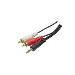 Cabo P2 Stereo x 2 RCA MXT 8.1.44 Dourado 1,8 Metros