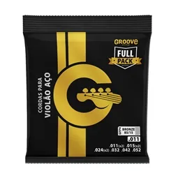Encordoamento para Violão Aço Groove GFP4 - .011 Bronze 85/15
