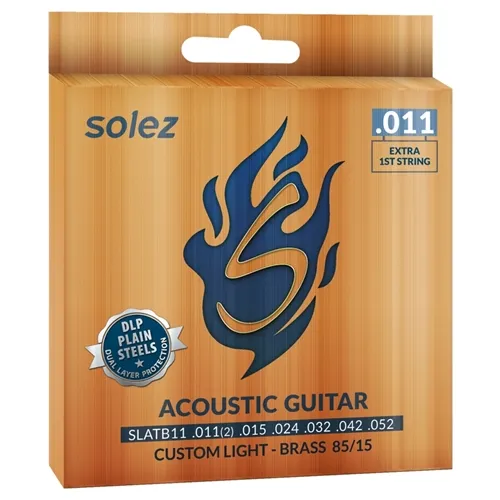 Encordoamento para Violão Aço Solez SLATB11 - .011 Bronze 85/15