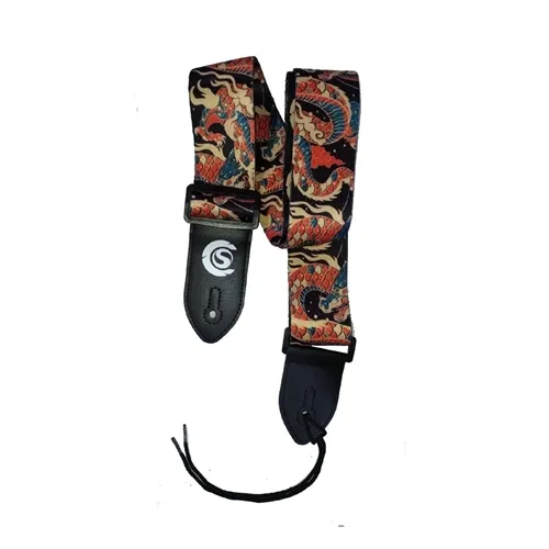 Correia para Violão/ Guitarra Custom Sound CSS1-DR Nylon 5cm Dragão