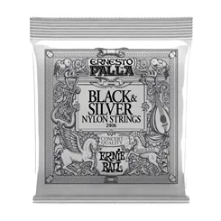 Encordoamento para Violão Nylon Ernie Ball Ernesto Palla Black and Silver Tensão Média 2406