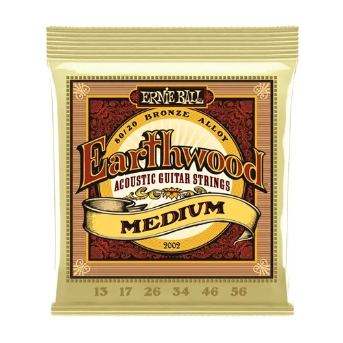 Encordoamento para Violão Aço Ernie Ball Earthwood 80/20 Medium Bronze (.013/.056) 2002