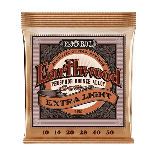 Encordoamento para Violão Aço Ernie Ball Earthwood Phosphor Bronze (.010/.050) Extra Light 2150