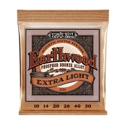 Encordoamento para Violão Aço Ernie Ball Earthwood Phosphor Bronze (.010/.050) Extra Light 2150