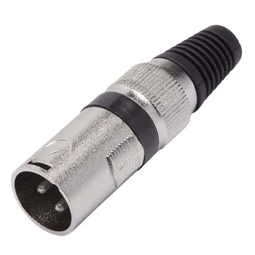 Plug XLR Macho MXT 64.1.317 Níquel/ Preto
