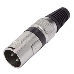 Plug XLR Macho MXT 64.1.317 Níquel/ Preto