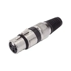 Plug XLR Fêmea MXT 64.1.319 Níquel/ Preto