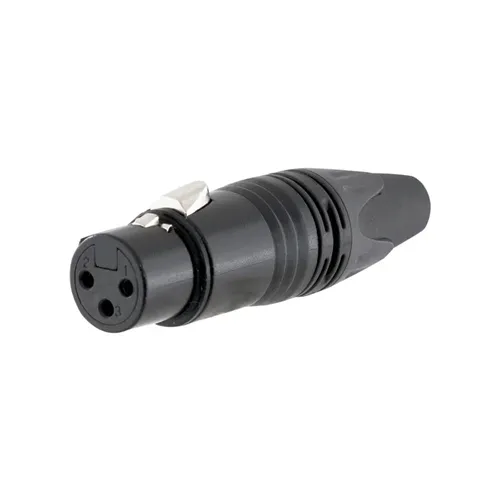 Plug XLR Fêmea MXT 64.1.565 Preto Profissional C30FN3B