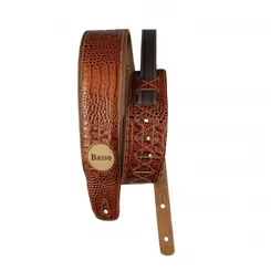 Correia para Violão/ Guitarra/ Baixo Basso VT SL 58 Crocodile Marrom