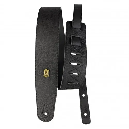 Correia para Violão/ Guitarra/ Baixo Basso ECO 01 Preto Couro Vegano