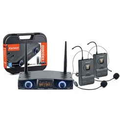 Microfone sem Fio (Kit 2 Microfones Headset) KRD-200DH Duplo Headset