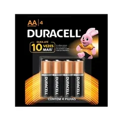 Pilha Pequena Duracell Alcalina MN1500B4 (Pacote com 4)