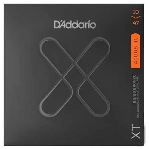 Encordoamento para Violão Aço D'Addario XT XTABR1047 (.010-.047) Bronze 80/20