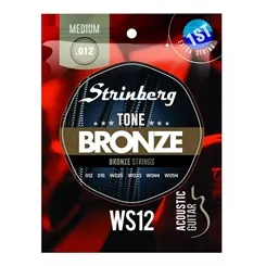 Encordoamento para Violão Aço Strinberg WS-12 Bronze .012