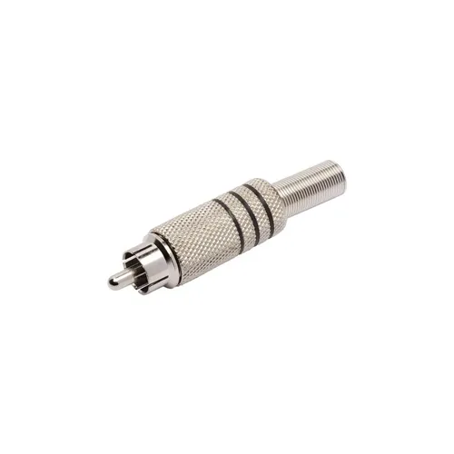 Plug RCA MXT 64.1.339 Metal com Mola Preto/Níquel