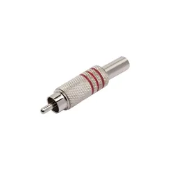 Plug RCA MXT 64.1.340 Metal com Mola Vermelho/Níquel