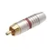 Plug RCA MXT 64.1.442 6mm Profissional Estriado Vermelho/Dourado