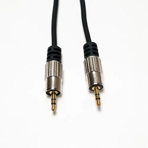 Cabo P2 Stereo x P2 Stereo MXT 8.1.628 Dourado 24K Profissional 1,8 Metro