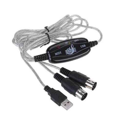 Cabo Interface 2 Midi x USB CMS 2 Metros Teclado PC - Cabo Interface 2 ...