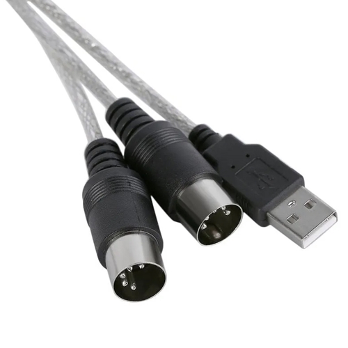 Cabo Interface 2 Midi x USB CMS 2 Metros Teclado PC - Cabo Interface 2 ...