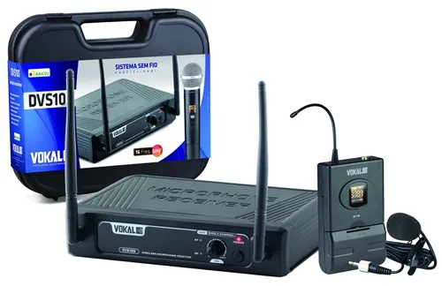 Microfone sem Fio (1 Lapela) Vokal DVS-100SL Single Lapela