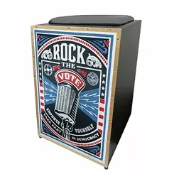 Cajon Jaguar CJ1000 K2 COR 014 Rock The Vote - Preto