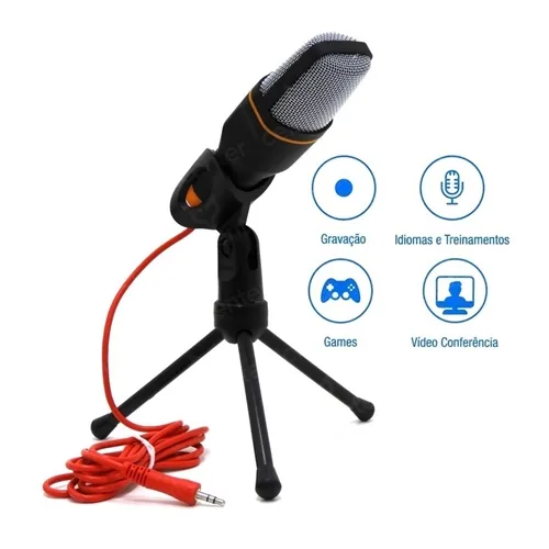 Microfone Condensador MXT MX-MC017 P-2 Stereo com Tripé de Mesa
